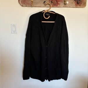 Quince Mongolian Cashmere Oversized Ribbed Boyfriend Cardigan - Women's Size XL